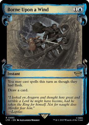Borne Upon a Wind (Showcase Scrolls) card from Universes Beyond: The Lord of the Rings: Tales of Middle-earth