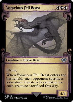 Voracious Fell Beast (Showcase Scrolls) card from Universes Beyond: The Lord of the Rings: Tales of Middle-earth