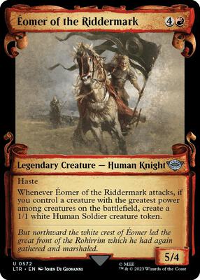 Eomer of the Riddermark (Showcase Scrolls) card from Universes Beyond: The Lord of the Rings: Tales of Middle-earth