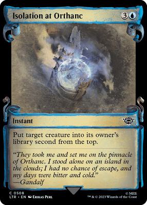 Isolation at Orthanc (Showcase Scrolls) card from Universes Beyond: The Lord of the Rings: Tales of Middle-earth