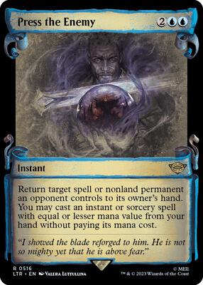 Press the Enemy (Showcase Scrolls) card from Universes Beyond: The Lord of the Rings: Tales of Middle-earth