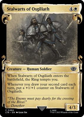 Stalwarts of Osgiliath (Showcase Scrolls) card from Universes Beyond: The Lord of the Rings: Tales of Middle-earth