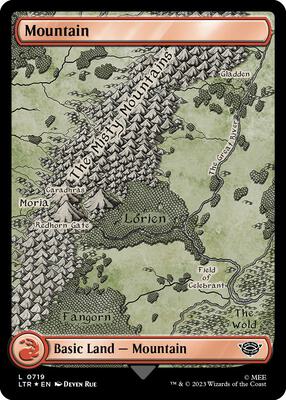 Mountain (0719) (Surge Foil) card from Universes Beyond: The Lord of the Rings: Tales of Middle-earth