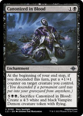 Canonized in Blood card from The Lost Caverns of Ixalan
