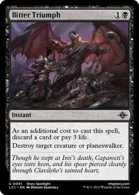 Bitter Triumph card from The Lost Caverns of Ixalan