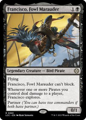 Francisco, Fowl Marauder card from Commander: The Lost Caverns of Ixalan