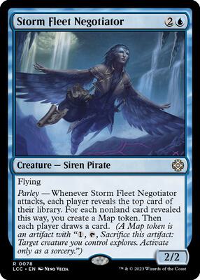 Storm Fleet Negotiator card from Commander: The Lost Caverns of Ixalan