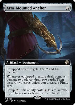 Arm-Mounted Anchor (Extended Art) card from Commander: The Lost Caverns of Ixalan