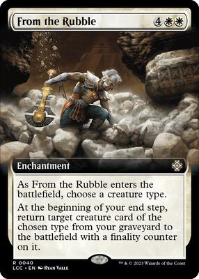 From the Rubble (Extended Art) card from Commander: The Lost Caverns of Ixalan