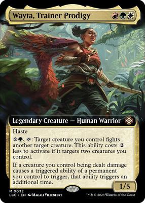 Wayta, Trainer Prodigy (Extended Art) card from Commander: The Lost Caverns of Ixalan
