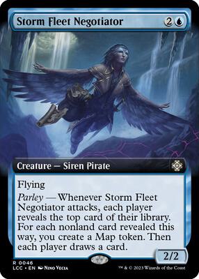 Storm Fleet Negotiator (Extended Art) card from Commander: The Lost Caverns of Ixalan