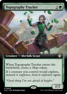 Topography Tracker (Extended Art) card from Commander: The Lost Caverns of Ixalan