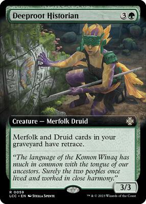 Deeproot Historian (Extended Art) card from Commander: The Lost Caverns of Ixalan