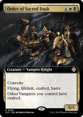 Order of Sacred Dusk (Extended Art) card from Commander: The Lost Caverns of Ixalan