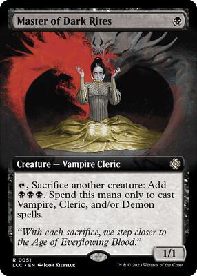 Master of Dark Rites (Extended Art) card from Commander: The Lost Caverns of Ixalan