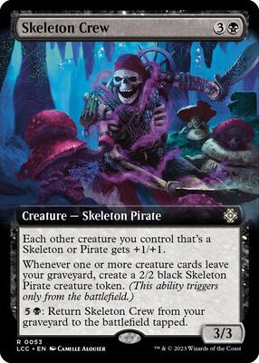 Skeleton Crew (Extended Art) card from Commander: The Lost Caverns of Ixalan