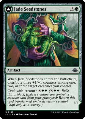 Jade Seedstones card from The Lost Caverns of Ixalan