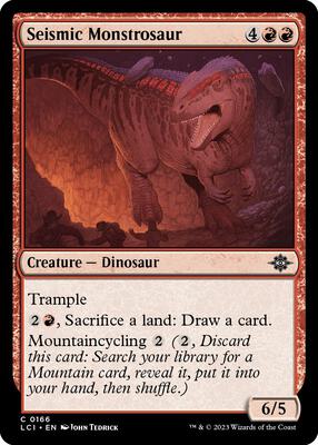Seismic Monstrosaur card from The Lost Caverns of Ixalan