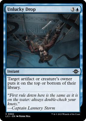 Unlucky Drop card from The Lost Caverns of Ixalan