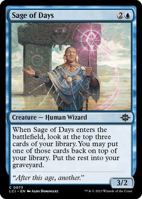 Sage of Days card from The Lost Caverns of Ixalan