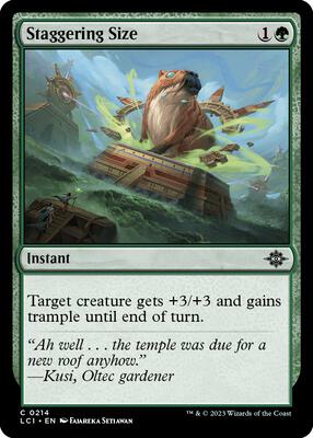 Staggering Size card from The Lost Caverns of Ixalan