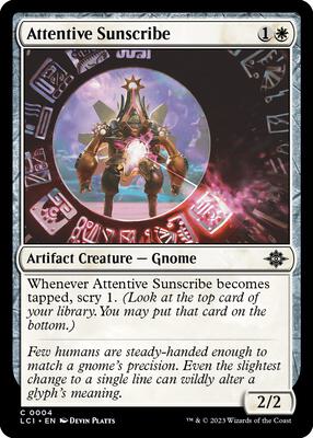 Attentive Sunscribe card from The Lost Caverns of Ixalan