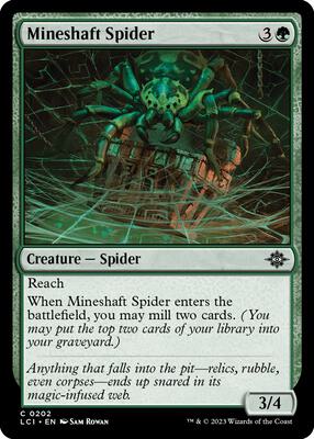 Mineshaft Spider card from The Lost Caverns of Ixalan