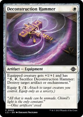 Deconstruction Hammer card from The Lost Caverns of Ixalan