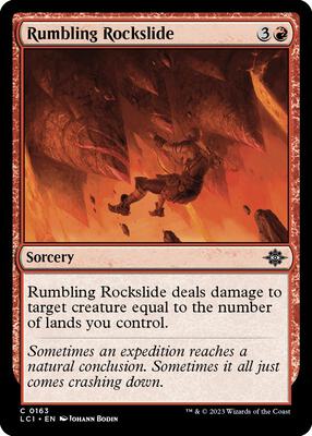 Rumbling Rockslide card from The Lost Caverns of Ixalan