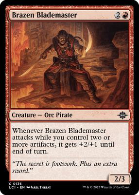 Brazen Blademaster card from The Lost Caverns of Ixalan