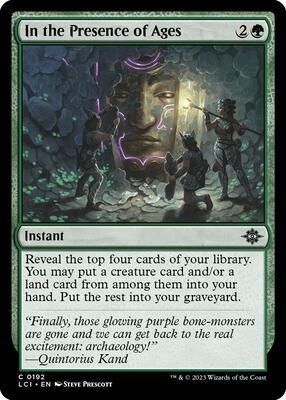 In the Presence of Ages card from The Lost Caverns of Ixalan