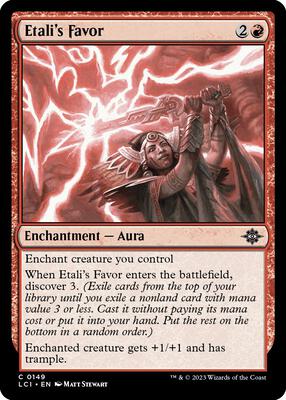 Etali's Favor card from The Lost Caverns of Ixalan