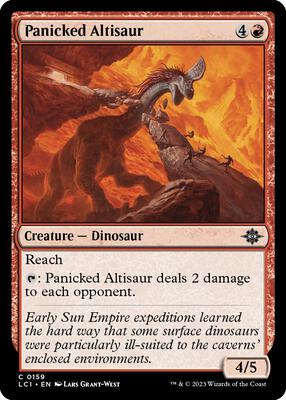 Panicked Altisaur card from The Lost Caverns of Ixalan