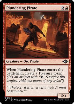 Plundering Pirate card from The Lost Caverns of Ixalan