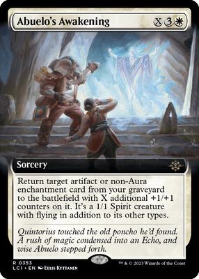 Abuelo's Awakening (Extended Art) card from The Lost Caverns of Ixalan