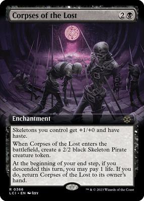 Corpses of the Lost (Extended Art) card from The Lost Caverns of Ixalan
