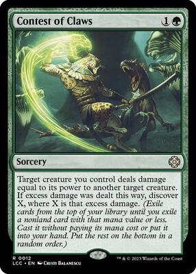 Contest of Claws card from Commander: The Lost Caverns of Ixalan