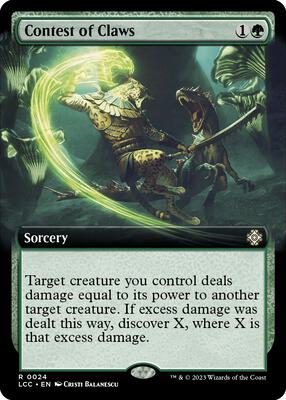 Contest of Claws (Extended Art) card from Commander: The Lost Caverns of Ixalan