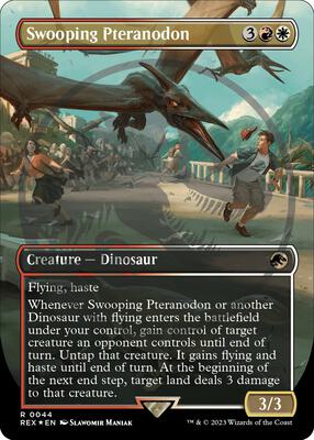 Swooping Pteranodon (Borderless) (Emblem) card from Universes Beyond: Jurassic World Collection