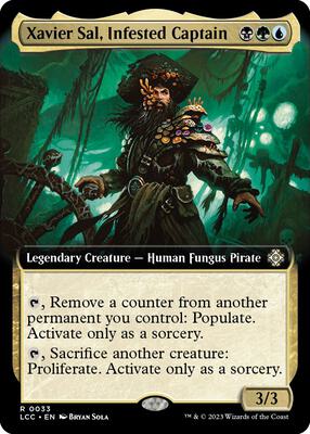 Xavier Sal, Infested Captain (Extended Art) card from Commander: The Lost Caverns of Ixalan