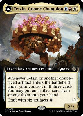 Tetzin, Gnome Champion (Extended Art) card from Commander: The Lost Caverns of Ixalan