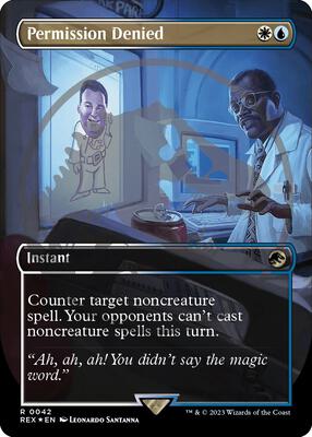 Permission Denied (Borderless) (Emblem) card from Universes Beyond: Jurassic World Collection