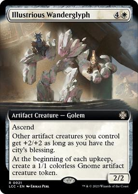 Illustrious Wanderglyph (Extended Art) card from Commander: The Lost Caverns of Ixalan