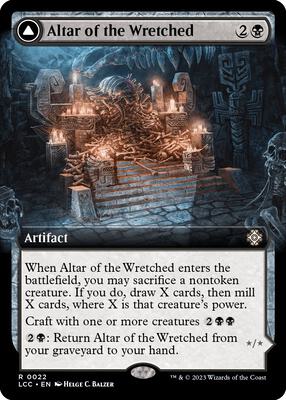 Altar of the Wretched (Extended Art) card from Commander: The Lost Caverns of Ixalan