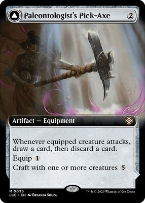 Paleontologist's Pick-Axe (Extended Art) card from Commander: The Lost Caverns of Ixalan
