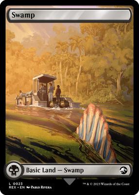 Swamp card from Universes Beyond: Jurassic World Collection