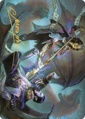 Huatli's Final Strike Art Card (Gold-Stamped Signature) card from Art Series: The Lost Caverns of Ixalan