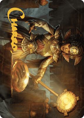 Curator of Sun's Creation Art Card (Gold-Stamped Signature) card from Art Series: The Lost Caverns of Ixalan