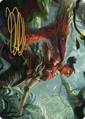 Wayta, Trainer Prodigy Art Card (Gold-Stamped Signature) card from Art Series: The Lost Caverns of Ixalan