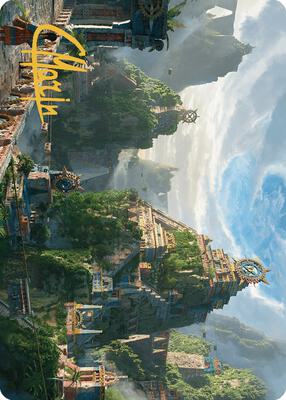 Clifftop Retreat Art Card (Gold-Stamped Signature) card from Art Series: The Lost Caverns of Ixalan